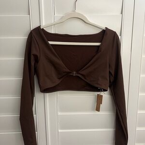 Skims Signature Swim Long Sleeve Shrug